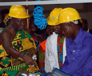 Ghana Ashanti King tours Prefos facility